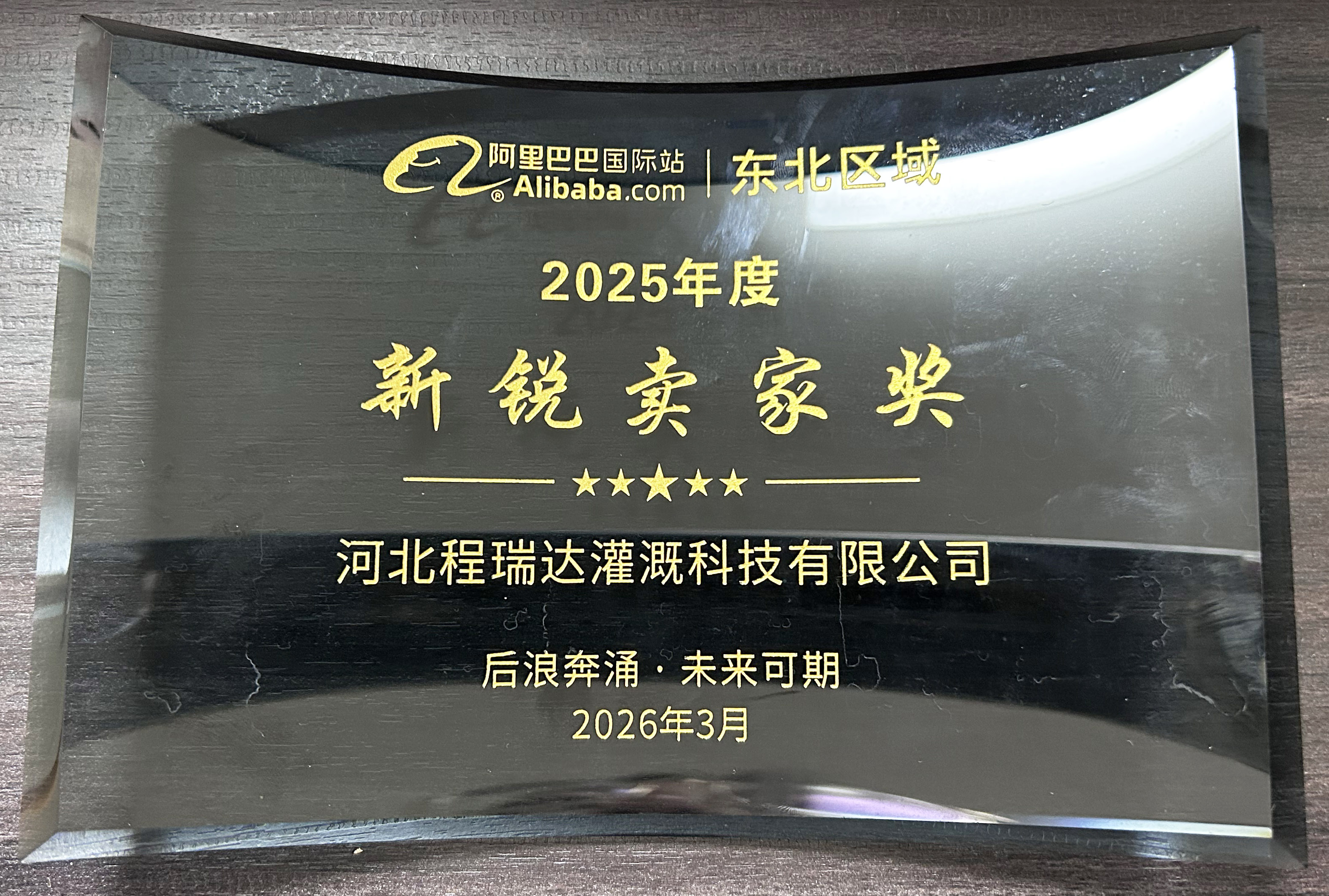 永州程瑞达灌溉 | 荣获阿里国际站新锐卖家奖